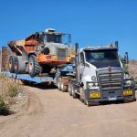 Heavy Haulage Delivery of construction equipment to remote mining project in Goldfields WA